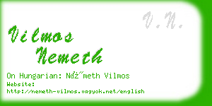 vilmos nemeth business card